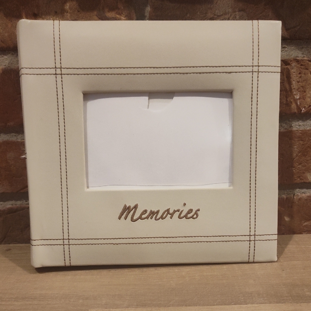 Cream Photo Album with 'Memories' Embroidery